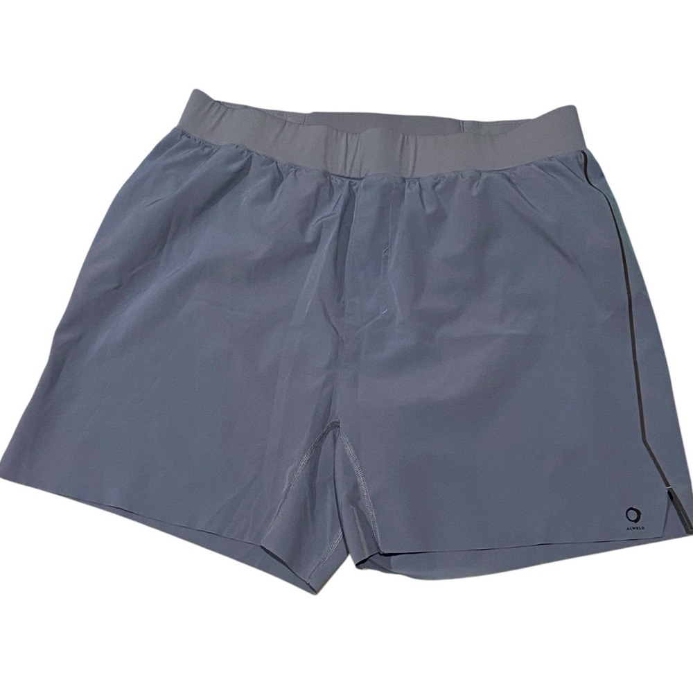 ALWRLD Men's Running Shorts Medium Blue Lined Athletic Gym Activewear